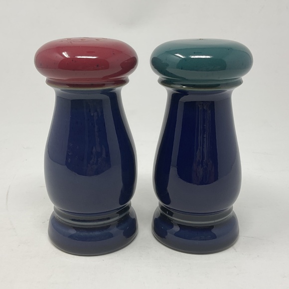 Denby Harlequin (retired) Stoneware Salt & Pepper Shaker Set - Picture 3 of 6